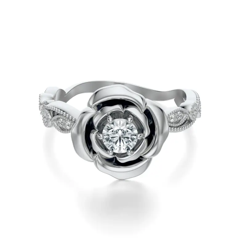 Pierścionek białe złoto z diamentami AJPZ_145